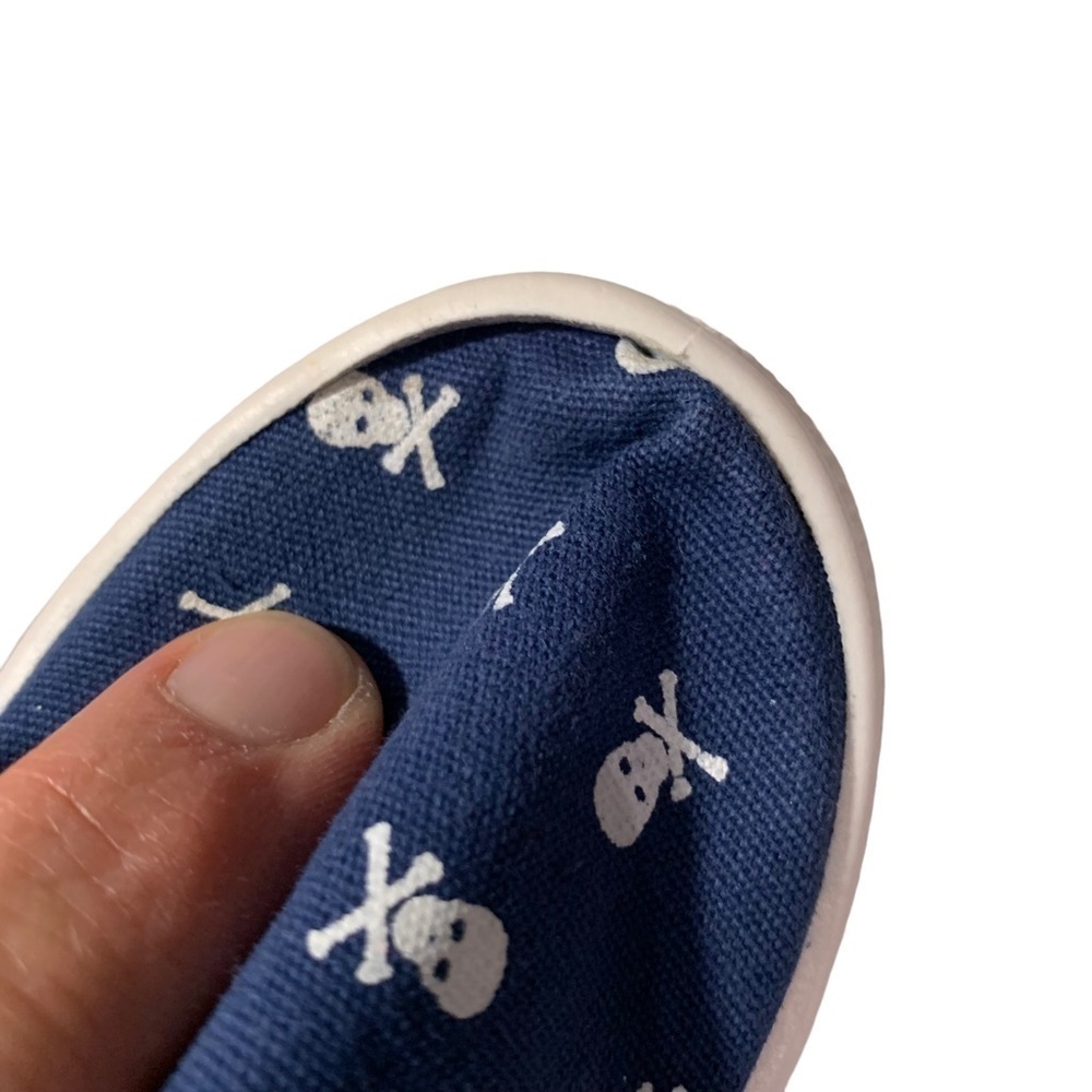 Oomphies Boys Slip on Skull shoes size 7 toddler Blue White - Picture 3 of 5